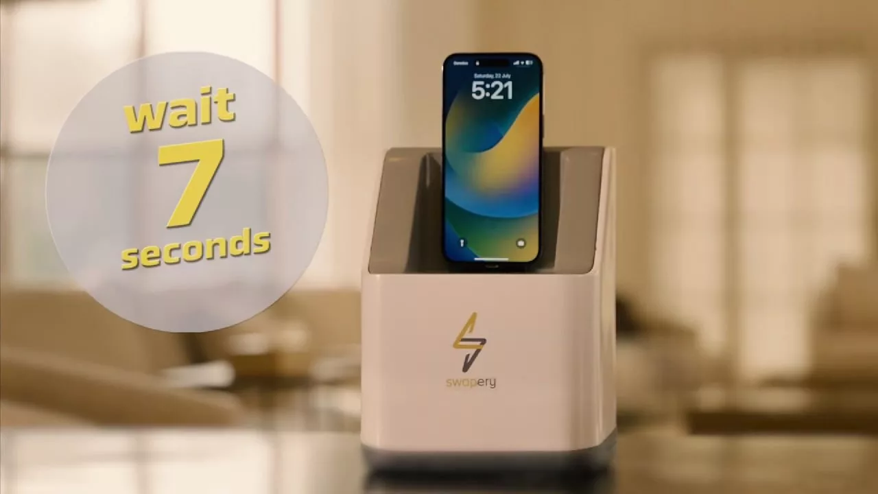 فناوری Swapery در 7 ثانیه گوشی شما را شارژ می‌کند + ویدیو