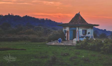 غروب زیبا در حوالی بهار قائمشهر+عکس