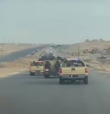 حرکت نیروهای حشدالشعبی عراق به سمت سوریه + عکس