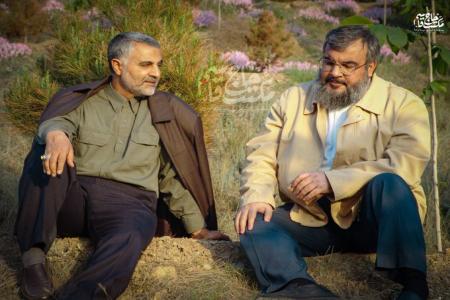 عکسی غیررسمی از شهیدان نصرالله و سلیمانی که برای اولین‌بار منتشر شده