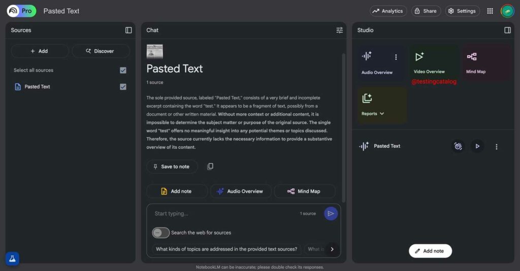 قابلیت تولید ویدیو با NotebookLM گوگل