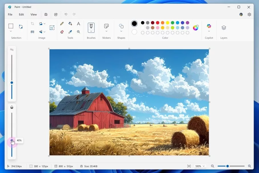 1758182144 173 برنامه Paint ویندوز همانند به فتوشاپ می‌بشود؛ ویرایش لایه‌های گوناگون.webp