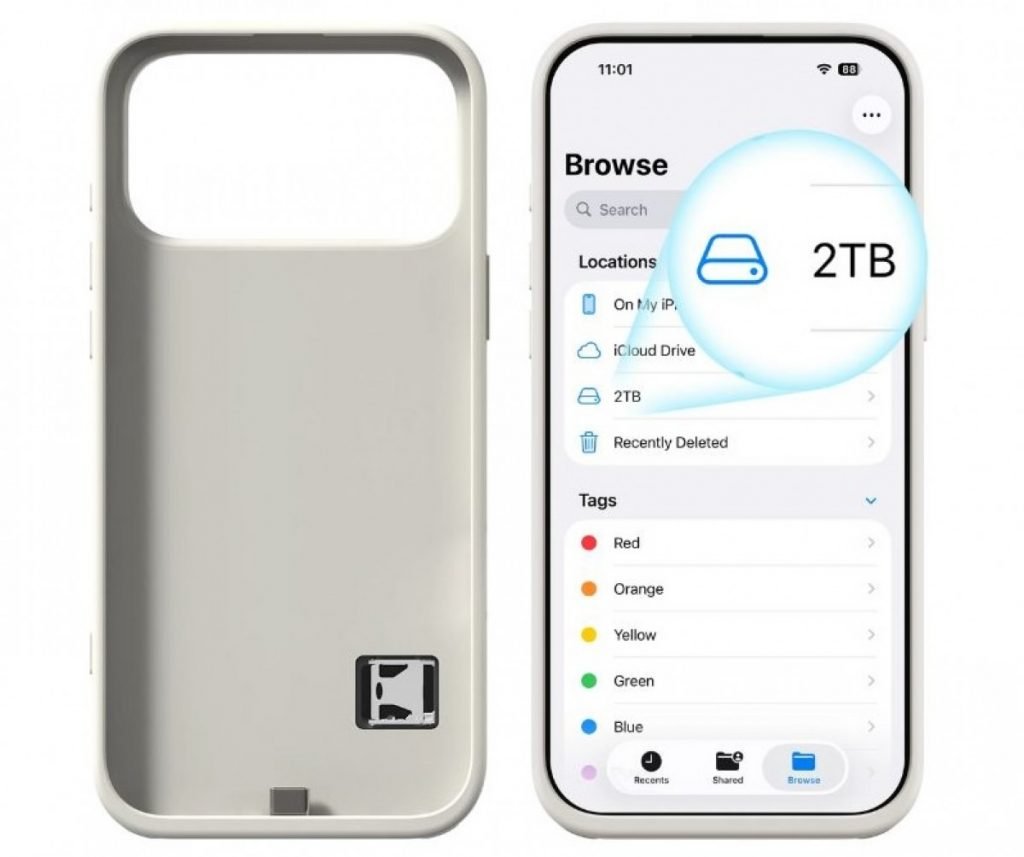 Selfix، قاب آیفون 17 پرو با نمایشگر ثانویه