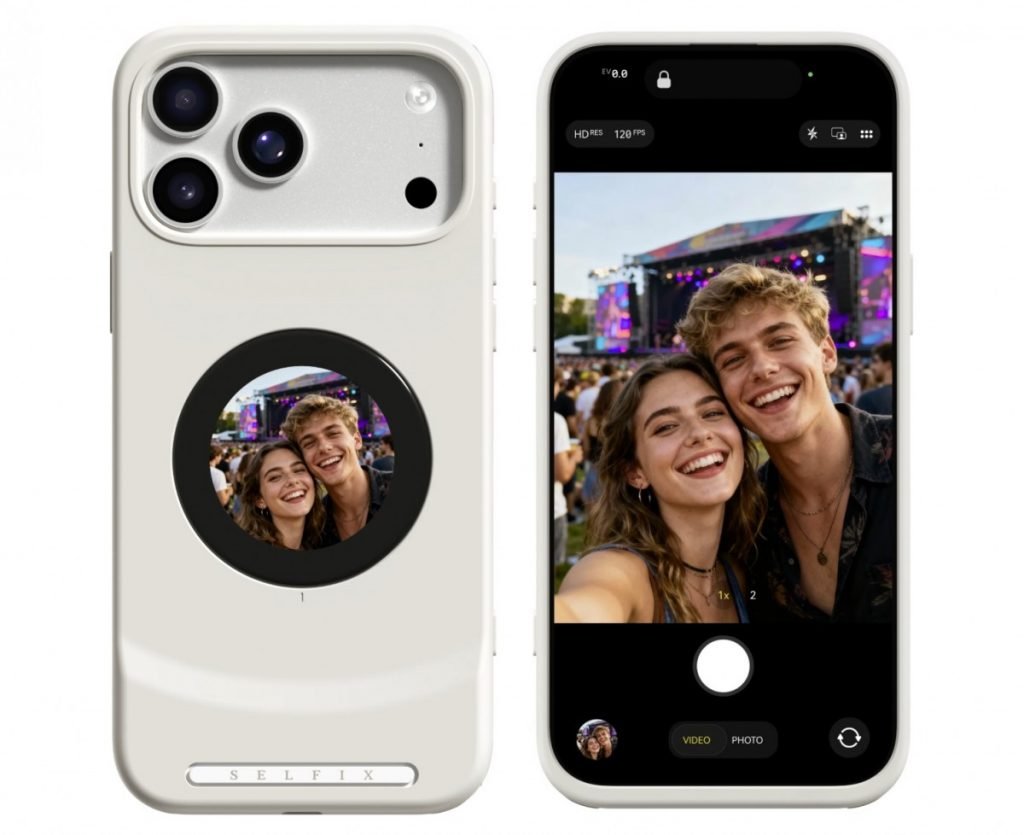 Selfix، قاب آیفون 17 پرو با نمایشگر ثانویه